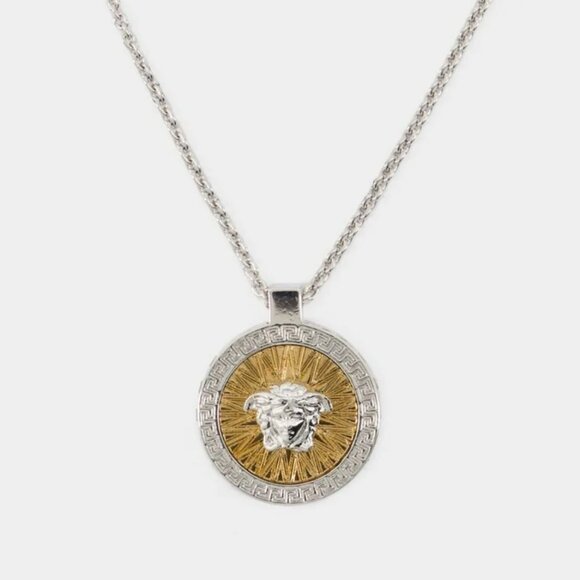 Versace Jewelry - NEW Versace Large Medusa Golden Silver 2Tone Necklace